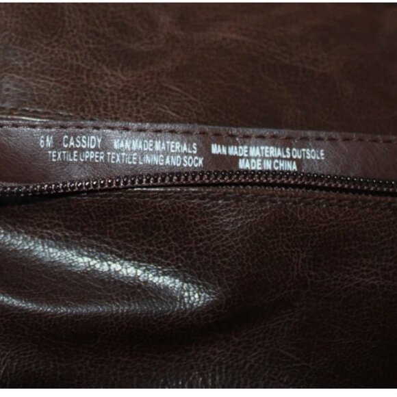 Baretraps Brown Boots NWT 6 Faux Leather Cassidy Knee High Side Zip - Picture 2 of 7